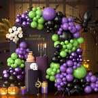 Halloween Balloon Garland Kit – 116-Piece Purple, Green & Black 🎃