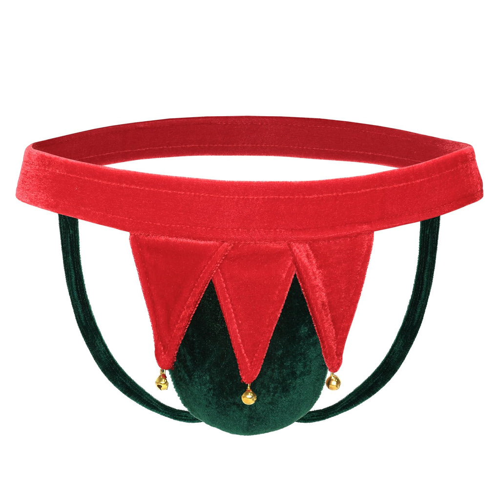 Men’s Christmas Elf Thong with Jingle Bells