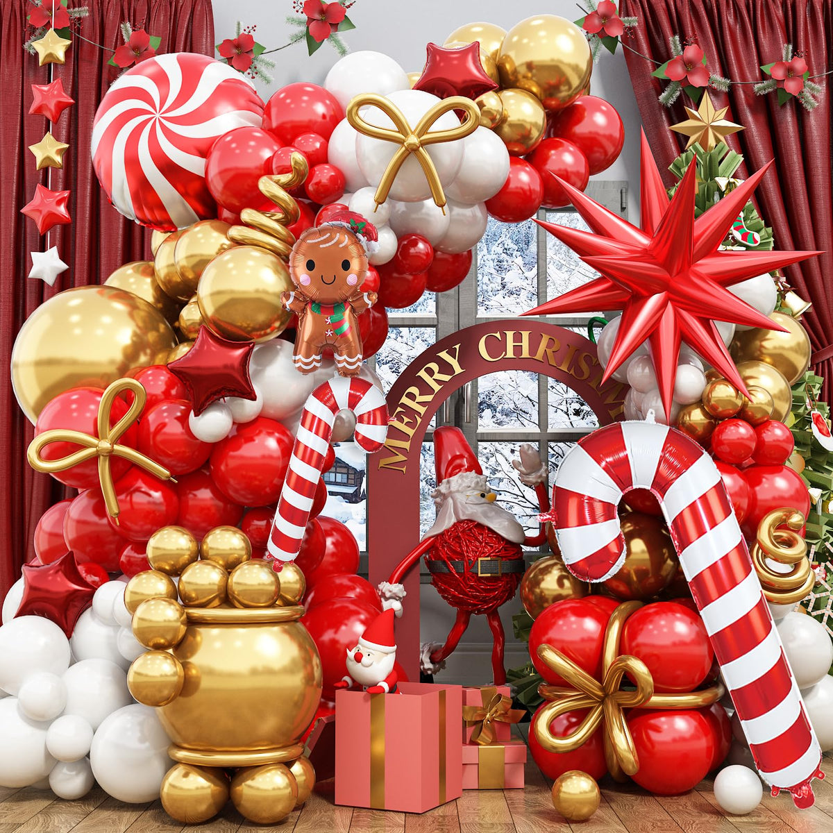 Christmas Candyland Balloon Garland Arch Kit 🎄🍭