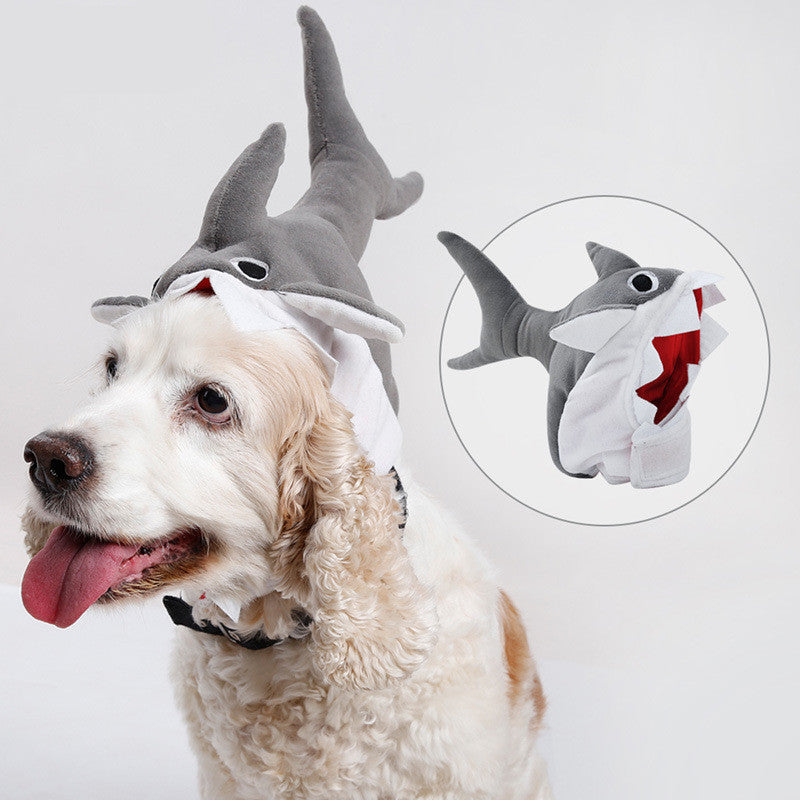 Funny Shark Pet Costume Hat 🦈
