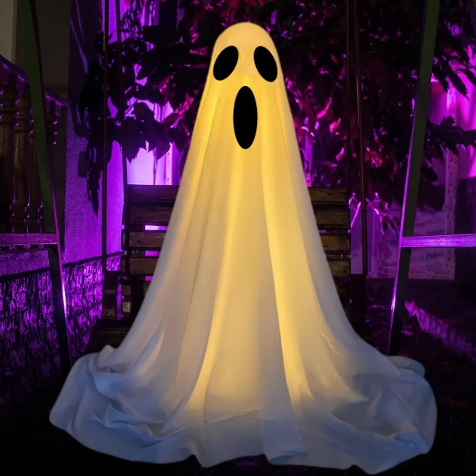 Glowing Halloween Ghost Decoration – Light-Up Spooky Yard & Party Decor 👻
