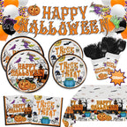 Vintage Halloween Party Tableware Set – Plates, Napkins & More