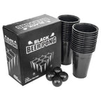 Black Beer Pong Set – 24 XL Cups & 4 Balls