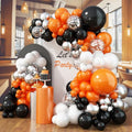 Halloween Balloon Garland Kit – 113-Piece Orange, Black & White Party Decor 🎃