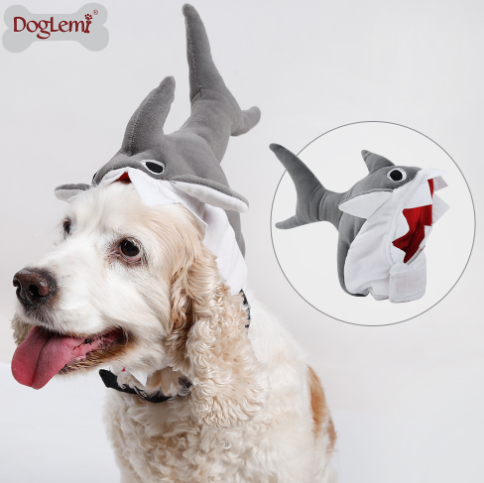 Funny Shark Pet Costume Hat 🦈