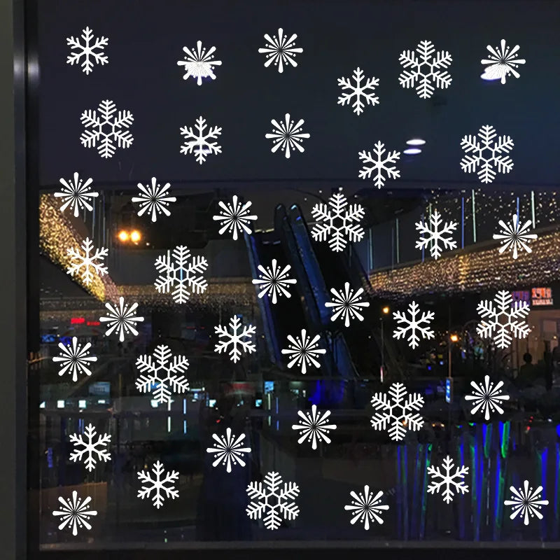 Christmas Snowflake Window Clings – Holiday Window Decorations (Multiple Designs)