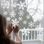 Christmas Snowflake Window Clings – Holiday Window Decorations (Multiple Designs)