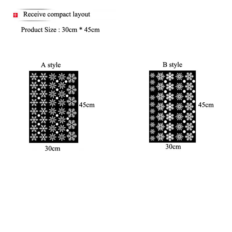 Christmas Snowflake Window Clings – Holiday Window Decorations (Multiple Designs)