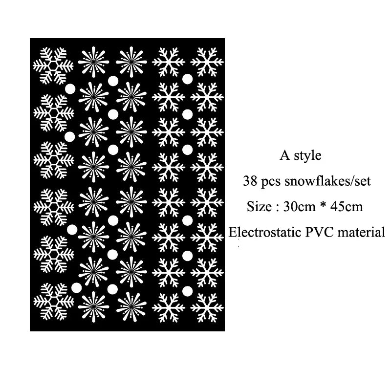 Christmas Snowflake Window Clings – Holiday Window Decorations (Multiple Designs)