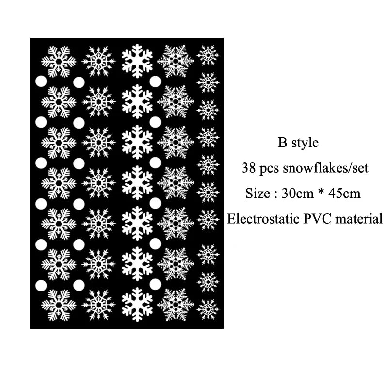 Christmas Snowflake Window Clings – Holiday Window Decorations (Multiple Designs)