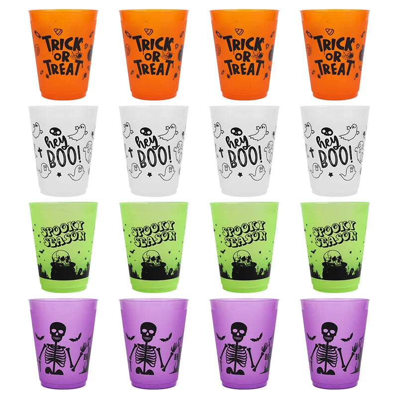 Halloween Party Cups – Spooky Plastic Drinking Cups (8, 16 or 24 Pack)