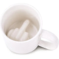 Middle Finger Coffee Mug – Funny Hidden Surprise Ceramic Cup (11 oz)