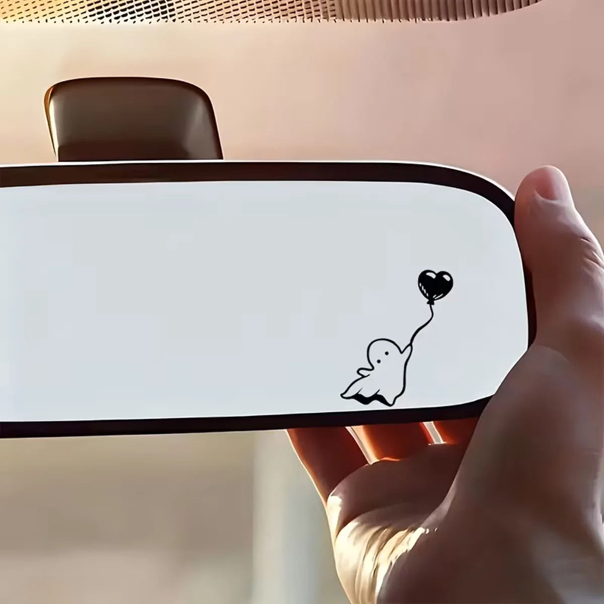 Cute Ghost & Heart Balloon Halloween Car Decal