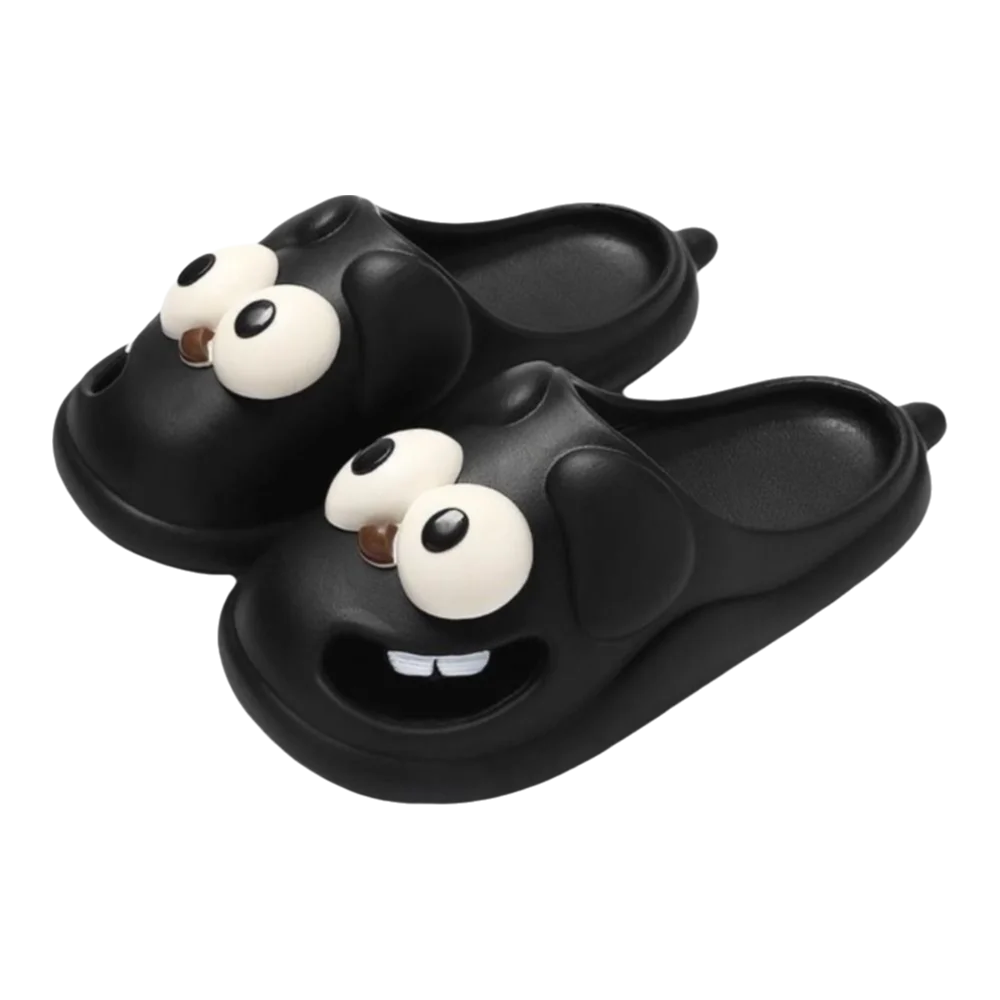 Funny Big-Eyed Monster Slippers – Cartoon Slip-On House Shoes