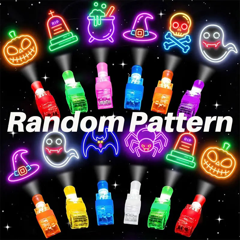 Halloween LED Finger Projector Lights – 40 or 100 Pack