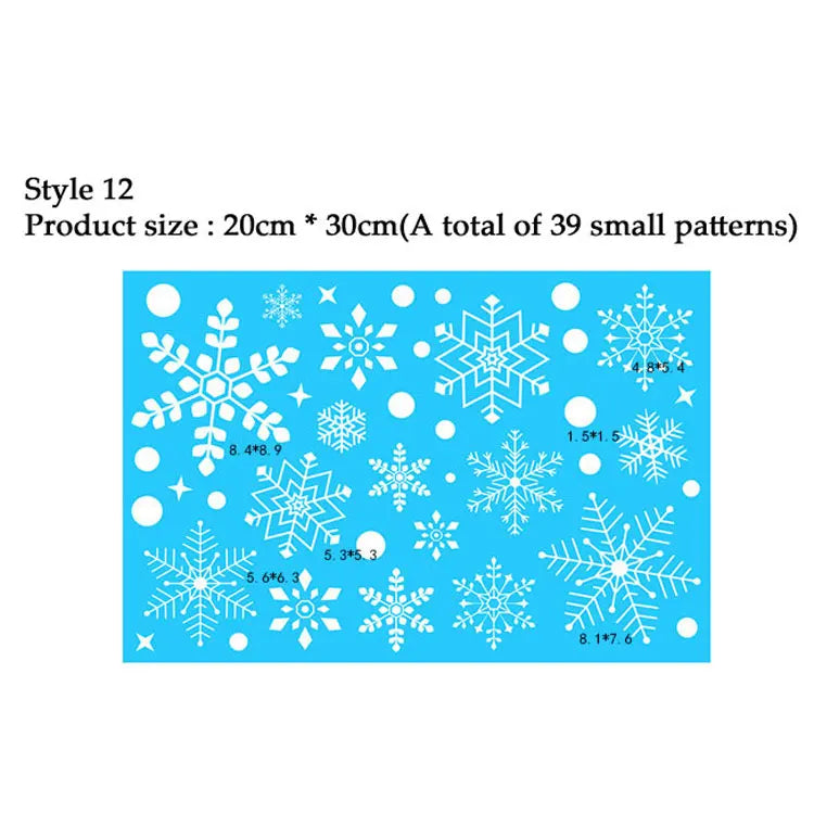 Christmas Snowflake Window Clings – Holiday Window Decorations (Multiple Designs)