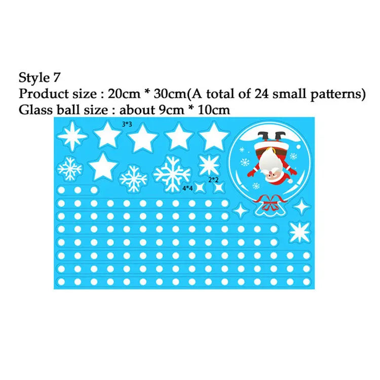 Christmas Snowflake Window Clings – Holiday Window Decorations (Multiple Designs)