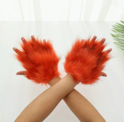 Furry Werewolf Claw Gloves – Halloween Costume Paws