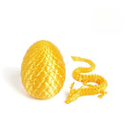 3D Printed Dragon Egg with Articulated Dragon – Flexible Fantasy Figurine & Fidget Toy