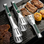 7/9/11Inch  Anti-Slip 304Stainless Steel Kitchen Food Tongs Bread Seng Clip Barbecue Cooking Accessories