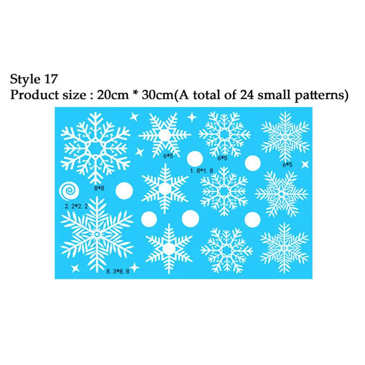Christmas Snowflake Window Clings – Holiday Window Decorations (Multiple Designs)