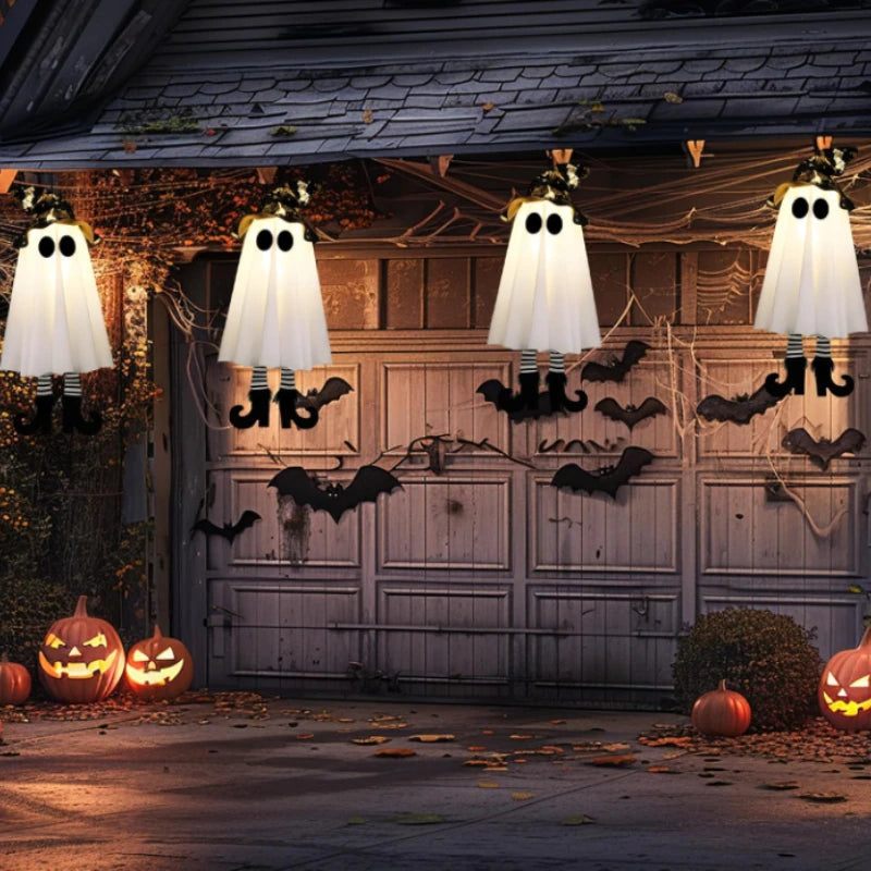Light-Up Hanging Witch Ghosts – Halloween Decorations 👻