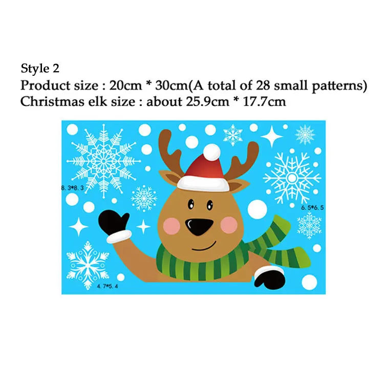 Christmas Snowflake Window Clings – Holiday Window Decorations (Multiple Designs)