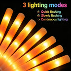 Orange LED Foam Glow Sticks – 20 or 30 Pack 🎃✨