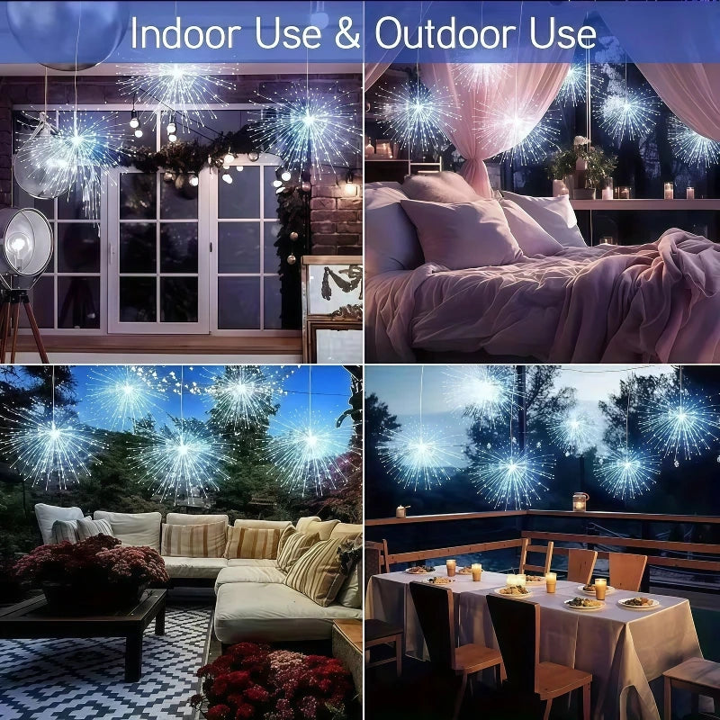 Hanging Solar Firework Lights – Outdoor LED Garden Decorations (4 or 5 Pack)