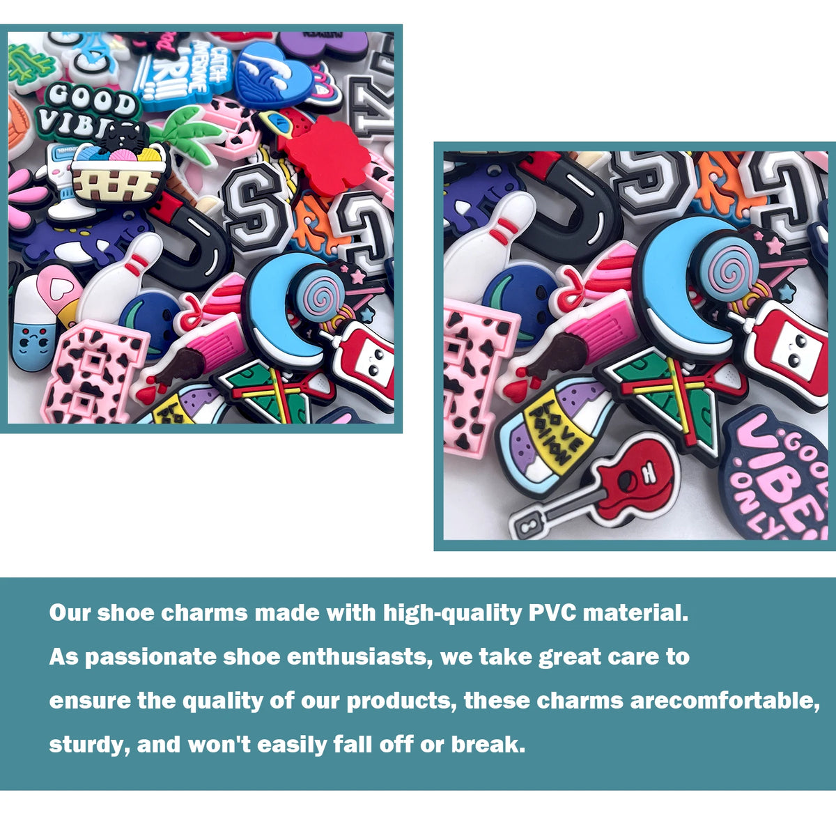 Mystery Shoe Charm Packs – 10 to 200 Random Fun Clog Charms