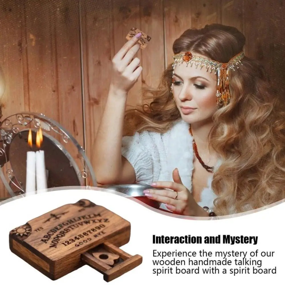 Mini Ouija Board with Hidden Drawer – Spooky Miniature Spirit Board