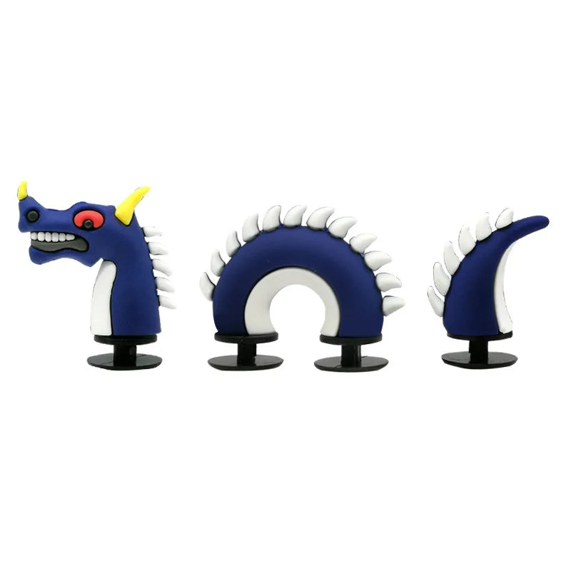 3D Dragon & Crocodile Shoe Charms – Funny Crawling Creature Clog Decorations