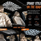 Halloween Sunroof Shadow Decal – Spooky Spider Web & Bat Designs
