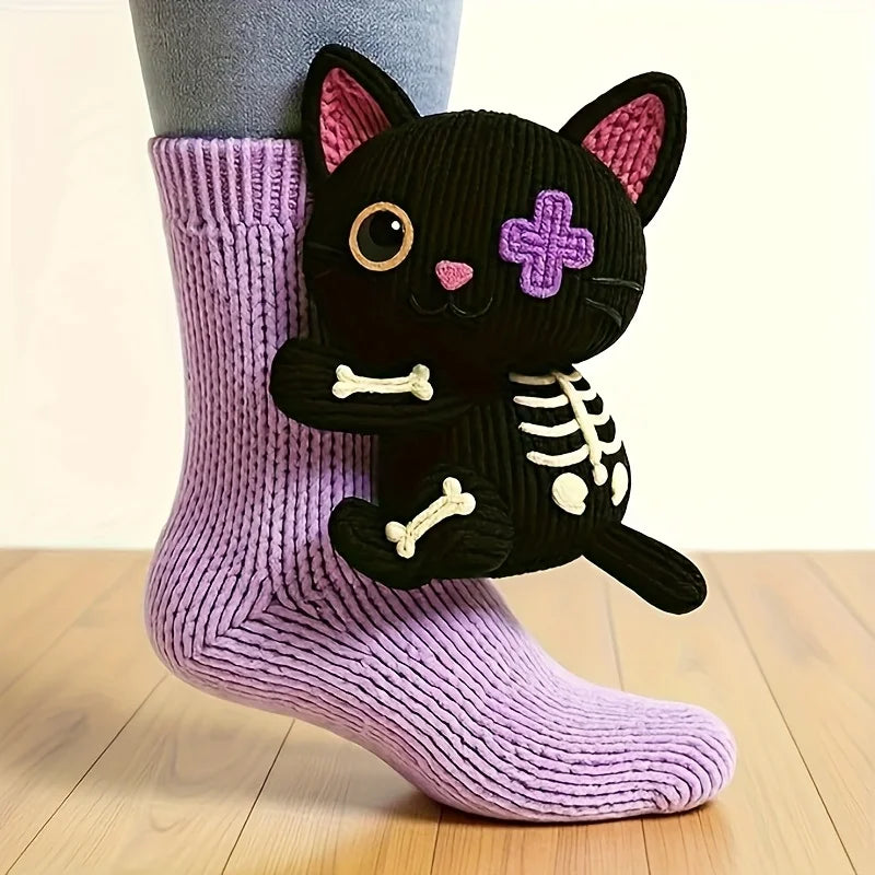 3D Animal Hug Socks – Cozy Fleece Critter Socks 🐾