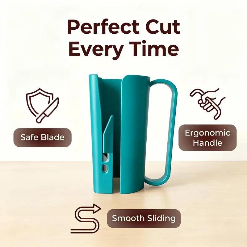 Christmas Wrapping Paper Cutter with Handle – Easy-Slide Gift Wrap Tool