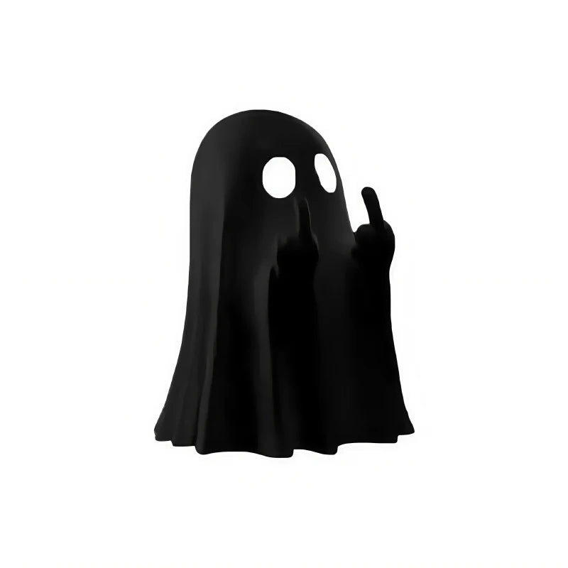 Middle Finger Ghost Statue – Funny Halloween Desk & Home Decor