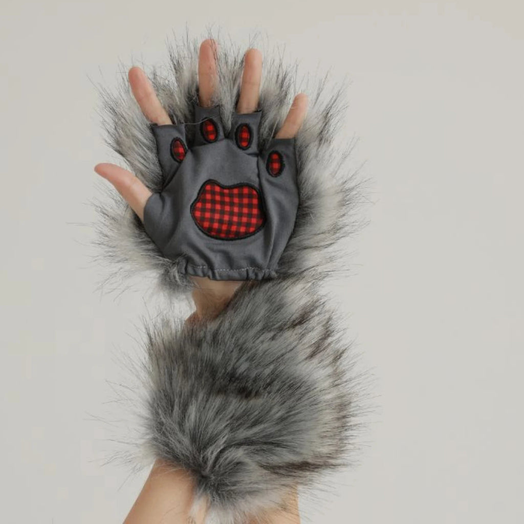 Furry Werewolf Claw Gloves – Halloween Costume Paws
