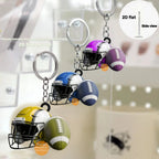 American Football Helmet & Ball Keychain – 2D Acrylic Sports Charm