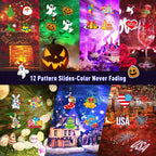 2-in-1 Halloween & Christmas Outdoor Projector Light – Moving Holiday Patterns 🎃🎄