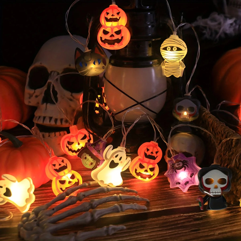 Halloween Character String Lights – Pumpkin, Ghost & More 🎃