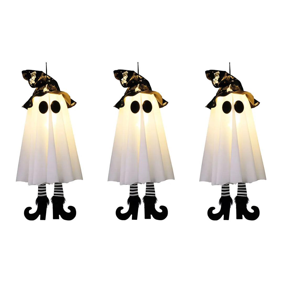 Light-Up Hanging Witch Ghosts – Halloween Decorations 👻