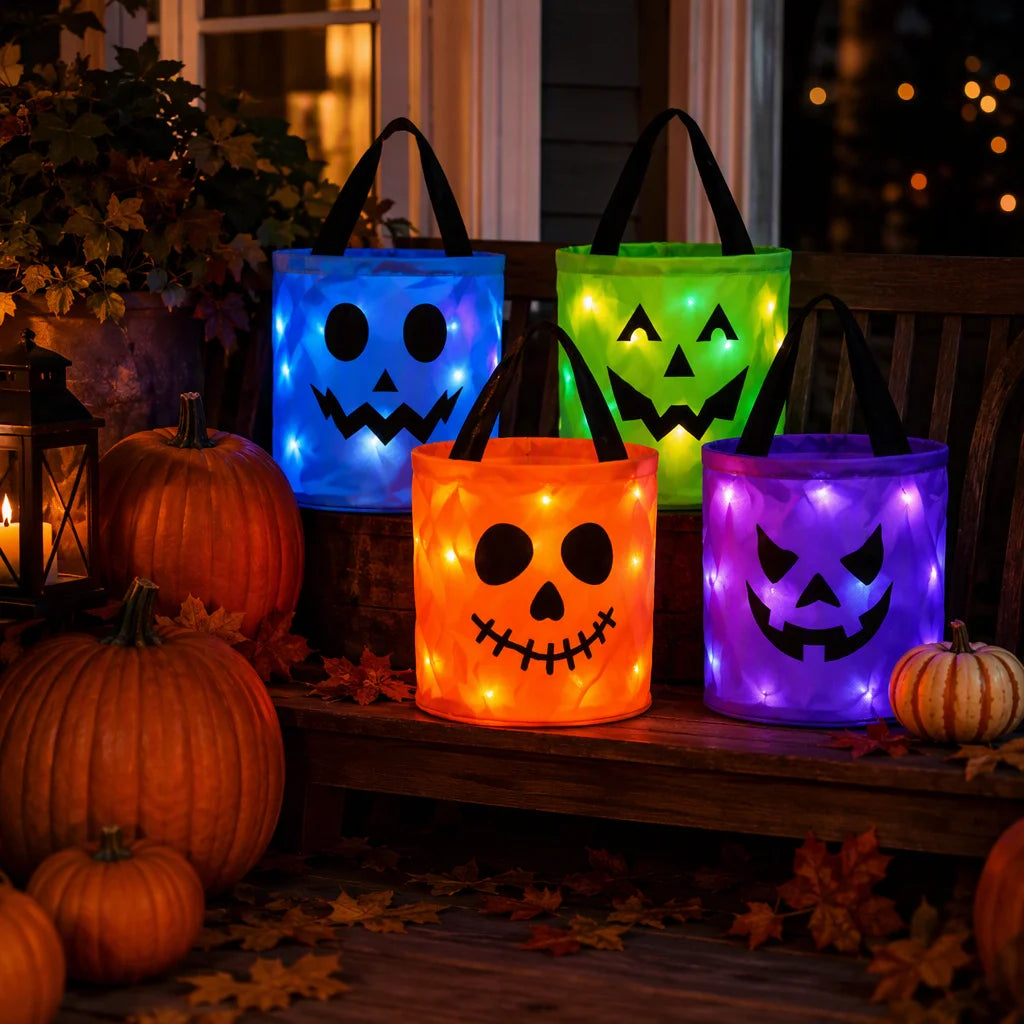 Light-Up Halloween Trick-or-Treat Candy Bucket 🎃✨