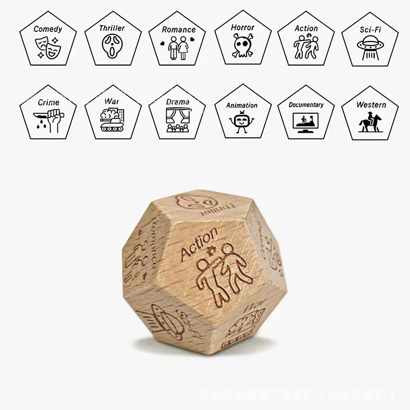 Decision Dice – Funny Wooden Dice for Couples, Date Nights & Indecisive People