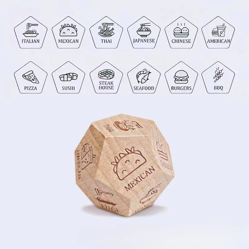 Decision Dice – Funny Wooden Dice for Couples, Date Nights & Indecisive People