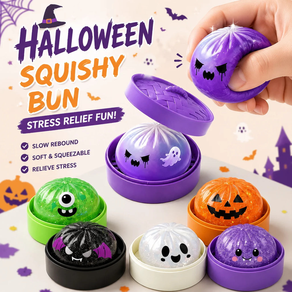 Halloween Squishy Dumpling Stress Toy – Spooky Squeeze Fidget