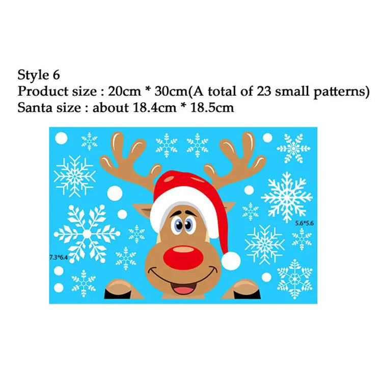 Christmas Snowflake Window Clings – Holiday Window Decorations (Multiple Designs)