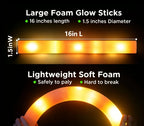 Orange LED Foam Glow Sticks – 20 or 30 Pack 🎃✨
