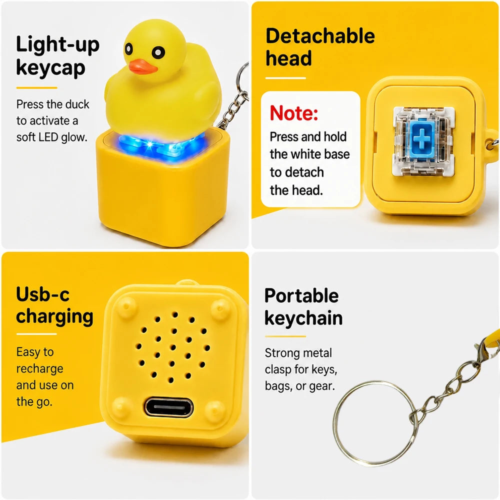 Screaming Animal Keychain – Funny Sound & Light Fidget Gadget