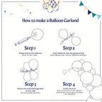 132-Piece Halloween Balloon Arch Kit – Orange, Black, Gold & Cream 🎃