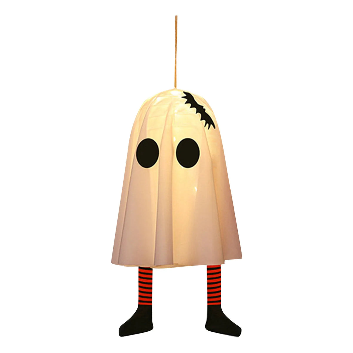👻 Glowing Hanging Ghost with Fairy Lights – 20" Halloween Decoration